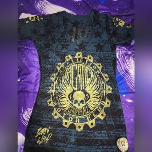 Affliction short sleeved v-neck shirt